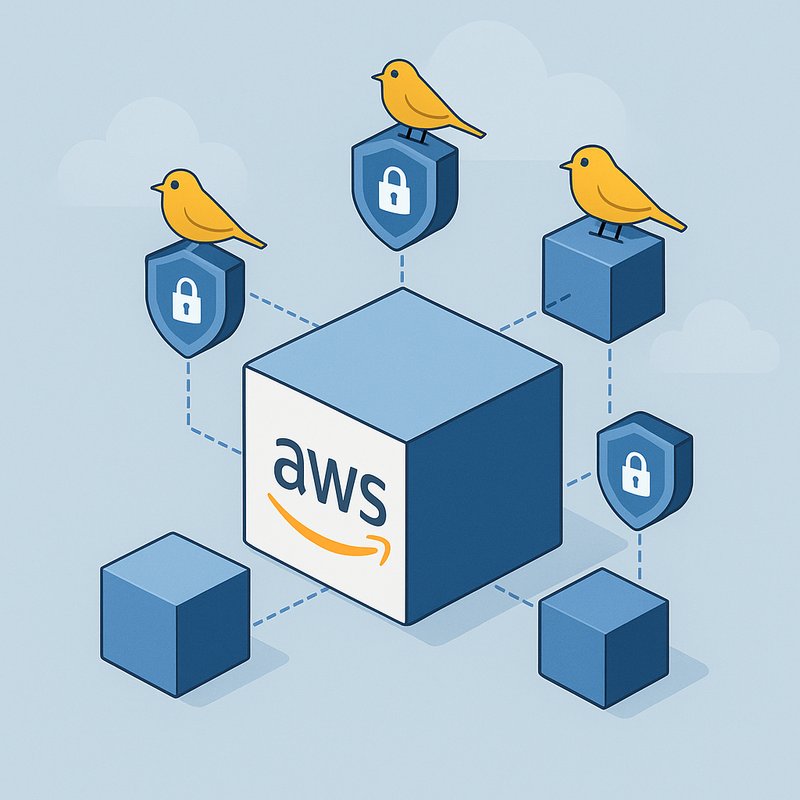 escenario de un entorno AWS con resources protegidos mediante canarios bombas de contexto