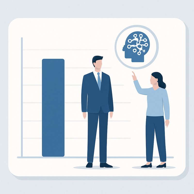gráfico comparativo sobre adopción de IA entre grandes empresas y pymes